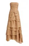 Aje Chloe Pleated Gown - In Gold