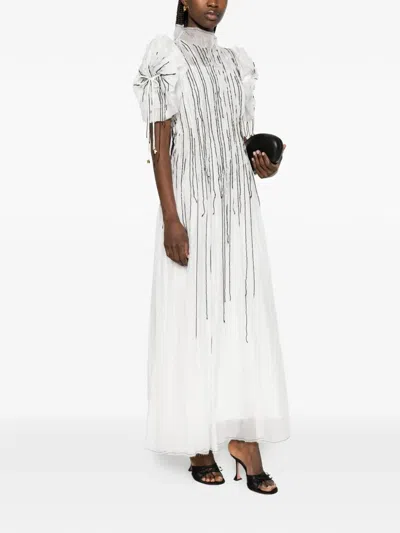 Aje Clara Embellished Maxi Dress In White