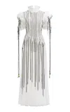 Aje Clara Tassel-detailed Midi Dress In White
