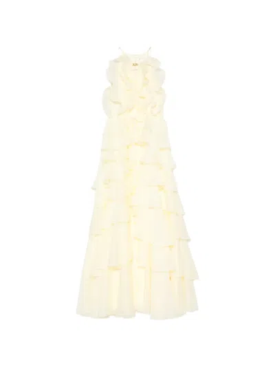 Aje Cleo Ruffled Maxi Dress In Yellow