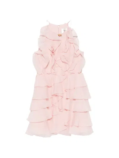 Aje Cleo Ruffled Mini Dress In Pink