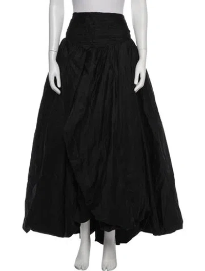 Pre-owned Aje Crew Neck Long Dress In Black