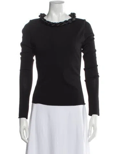 Pre-owned Aje Crew Neck Long Sleeve Top W/ Tags In Gray