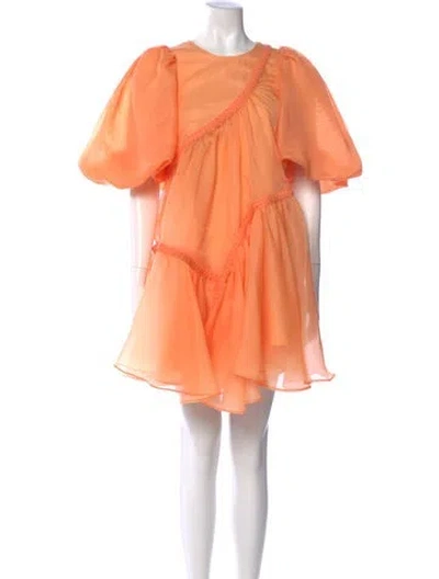 Pre-owned Aje Crew Neck Mini Dress In Orange