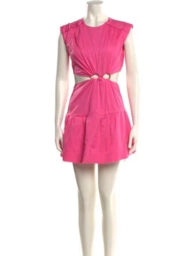 Pre-owned Aje Crew Neck Mini Dress In Pink