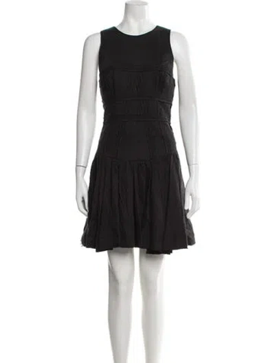 Pre-owned Aje Crew Neck Mini Dress W/ Tags In Black