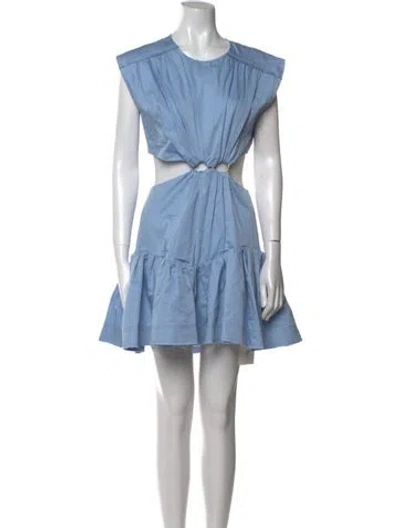 Pre-owned Aje Crew Neck Mini Dress W/ Tags In Blue