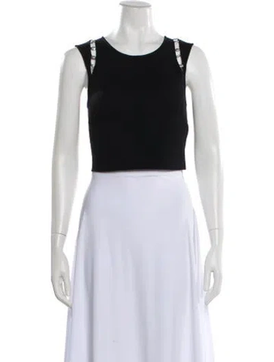 Pre-owned Aje Crew Neck Sleeveless Crop Top In Multi