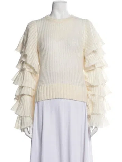 Pre-owned Aje Crew Neck Sweater In Neutrals
