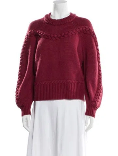 Pre-owned Aje Crew Neck Sweater In Red