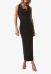 Aje Embroidered-design Midi Dress In Black