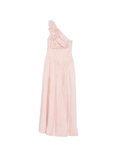 Aje Demi Floral-embellished Dress In Pink