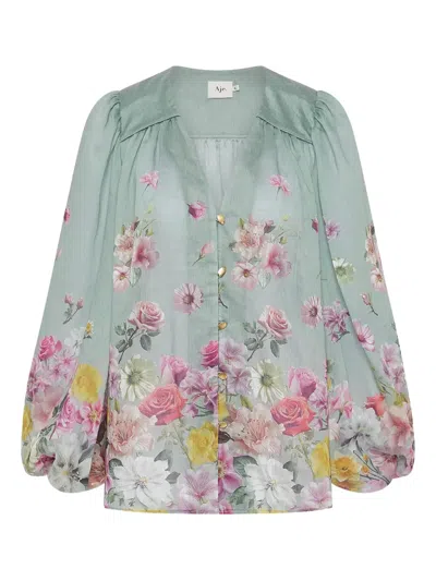 Aje Dreamscape Floral-print Button-up Blouse