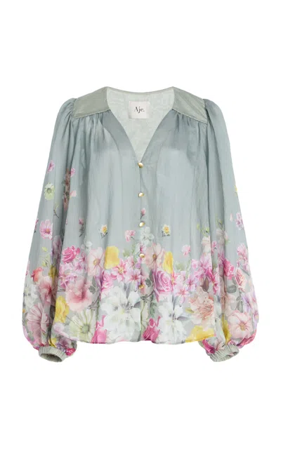 Aje Dreamscape Printed Blouse In Floral