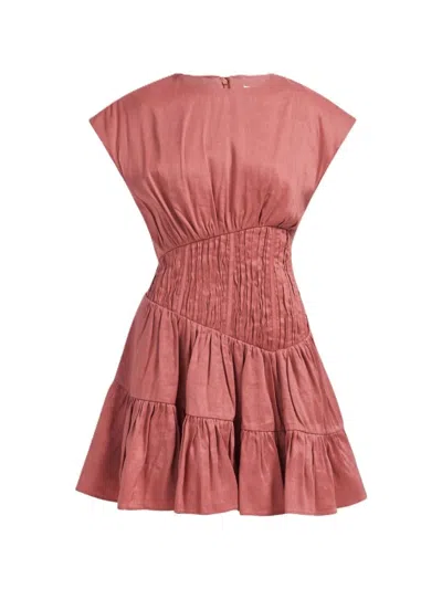 Aje Ecliptica Mini Dress In Pink