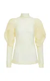 Aje Ecliptica Puff-sleeve Top In White