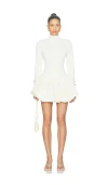 Aje Elodi Bubble-hem Mini Dress In White