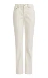 Aje Elodie Mid-rise Bootleg Pants In White