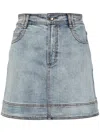 Aje Embrace Denim Miniskirt In Blue