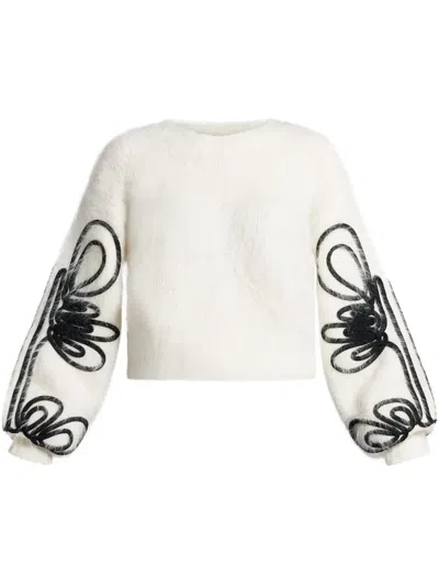 Aje Embroidered-design Jumper In White