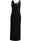 Aje Embroidered-design Midi Dress In Black