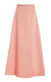 Aje Etta Taffeta Maxi Skirt In Pink