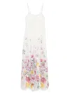 Aje Fleur Maxi Dress In Ivory Collage Floral In White