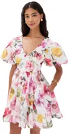 Aje Fleur Mini Dress Collage Floral In Collage Floral