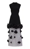 Aje Fleura Knitted Midi Dress - In Black