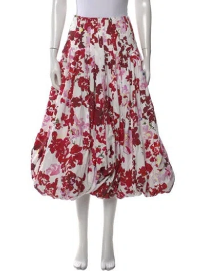 Pre-owned Aje Floral Print Midi Length Skirt
