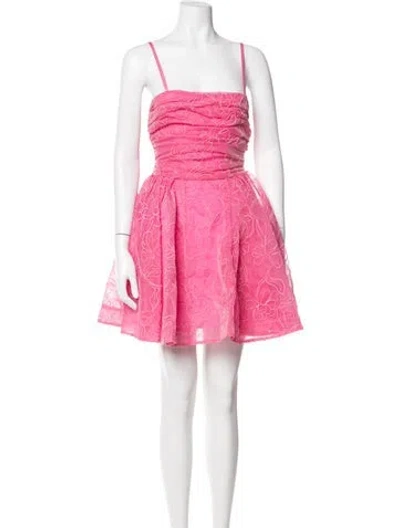 Pre-owned Aje Floral Print Mini Dress In Pink