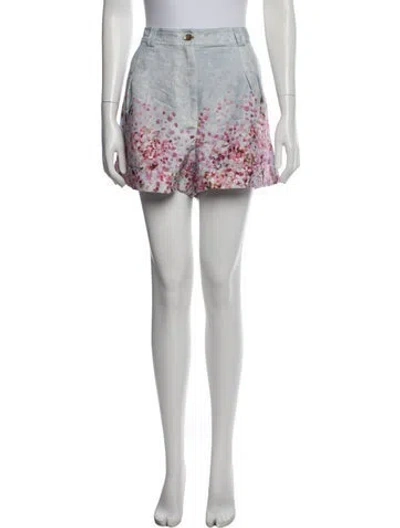 Pre-owned Aje Floral Print Mini Shorts W/ Tags In Multicolor
