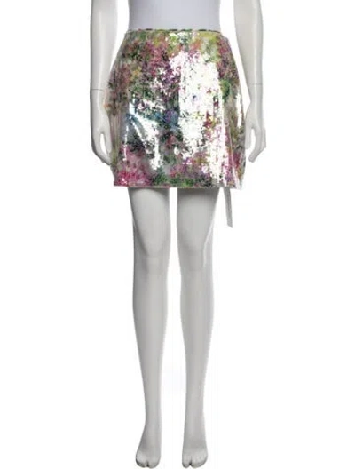 Pre-owned Aje Floral Print Mini Skirt W/ Tags In Multicolor