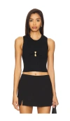 Aje Focal Knit Top In Black