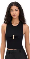 Aje Focal Knit Top In Black