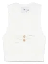 Aje Round Neck Sleeveless Vest In White