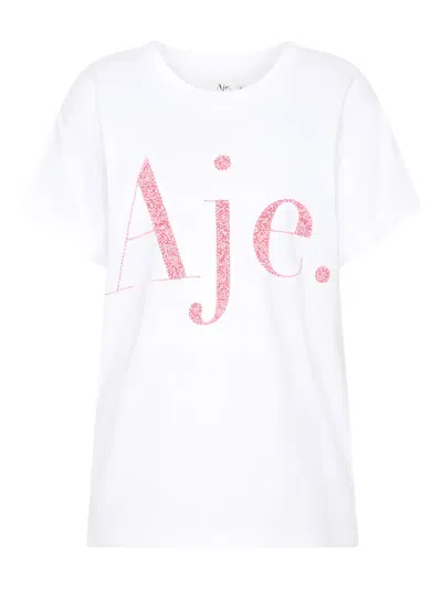 Aje Fondness Beaded T-shirt In White