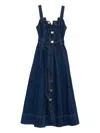 Aje Giana Button-front Midi Dress In Blue