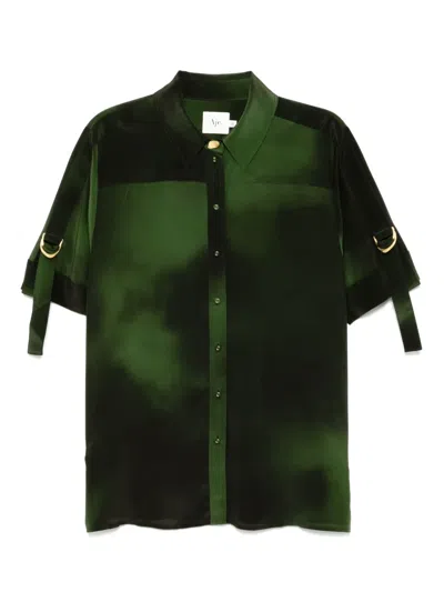 Aje Glaze Silk Shirt In 绿色