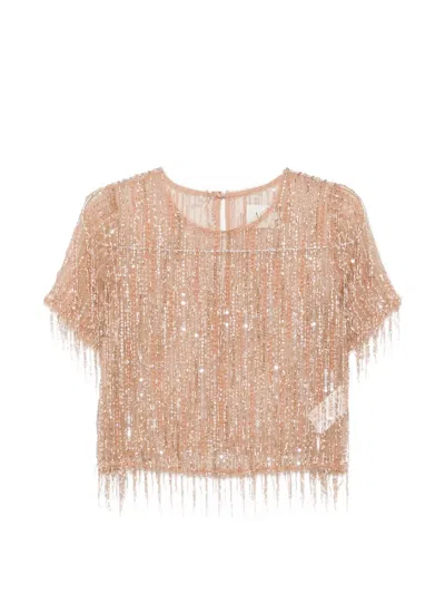Aje Glisten Embellished Top In Orange