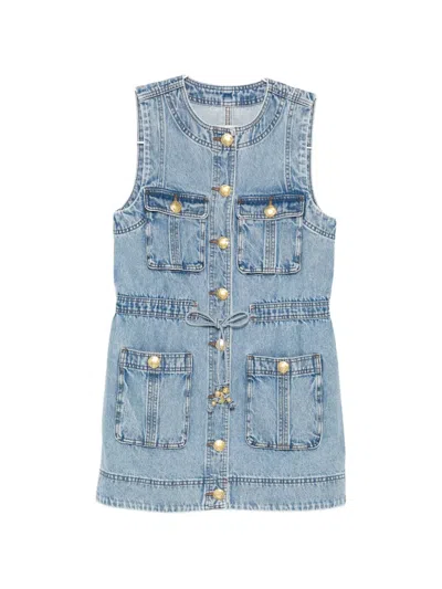 Aje Goldie Denim Dress In Blue