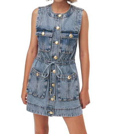 Aje Goldie Mini Dress In Ocean Wash In Multi