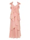 Aje Gracie Ruffled Bow Maxi Dress In Pink