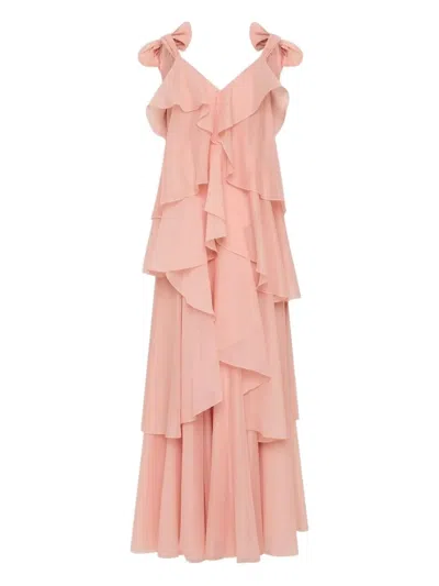 AJE GRACIE RUFFLED BOW MAXI DRESS