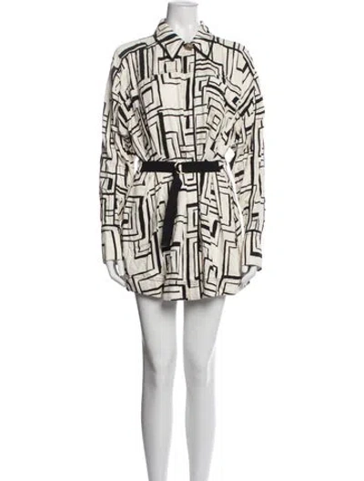 Pre-owned Aje Graphic Print Mini Dress In Neutrals