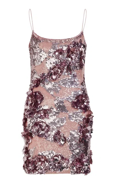Aje Halo Sequined Mini Dress In Pink