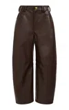 Aje Harper Mid-rise Barrel-leg Pants In Brown