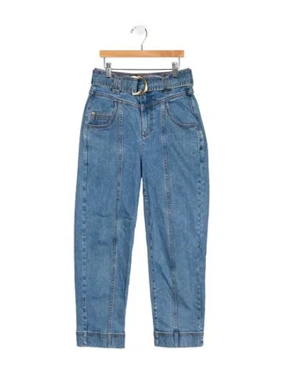 Pre-owned Aje High-rise Straight Leg Jeans In Blue
