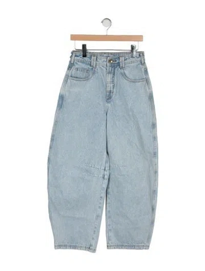 Pre-owned Aje High-rise Wide Leg Jeans In Blue