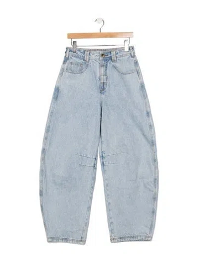 Pre-owned Aje High-rise Wide Leg Jeans In Blue